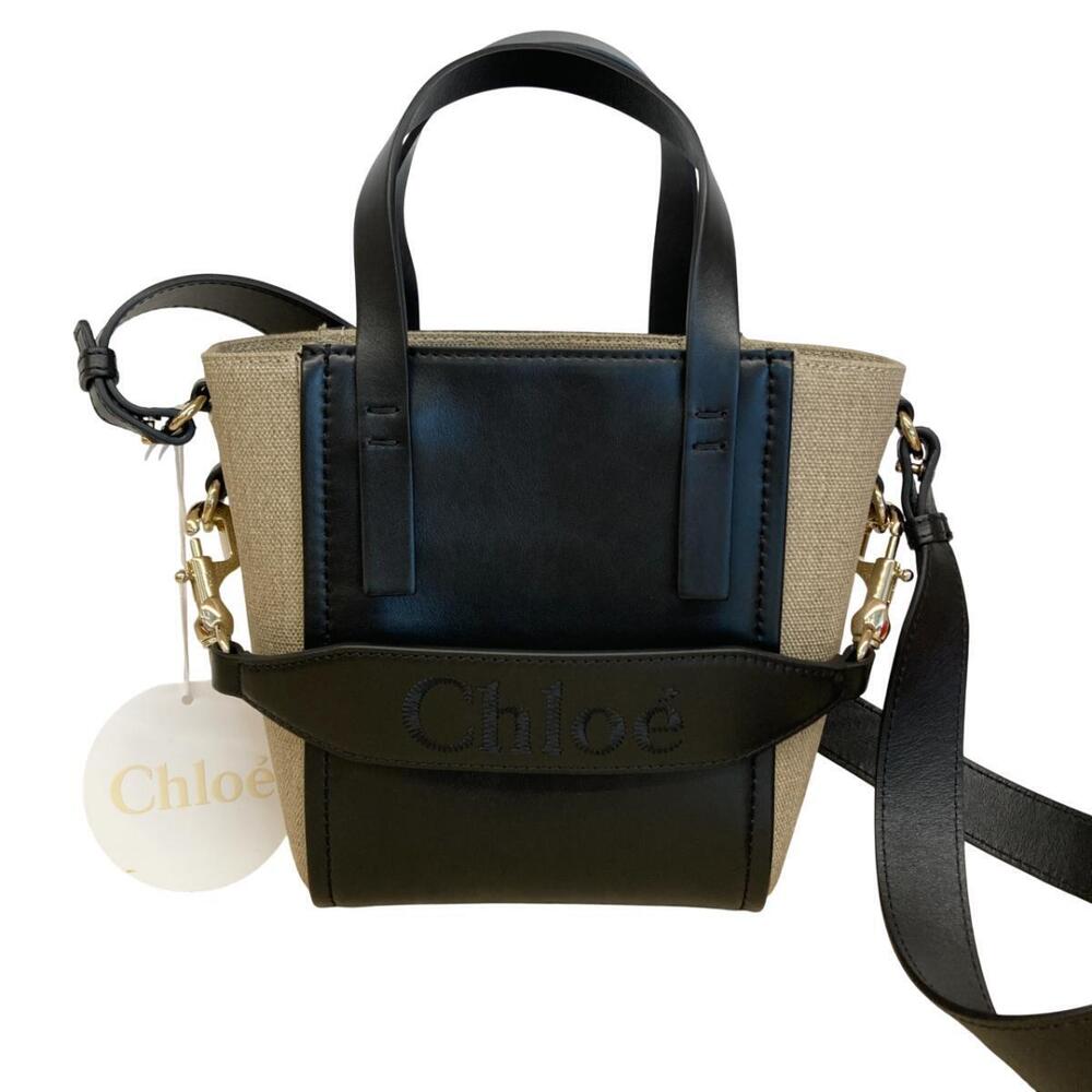 CHLOE Sense Tote Bag Shoulder Messenger Black